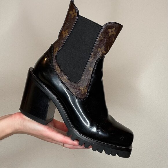 Louis Vuitton Patent Monogram Boots - Picture 2 of 3